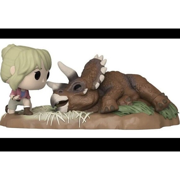 Funko POP! Jurassic Park: Dr. Sattler With Triceratops #1198 Exclusive New - Picture 2 of 9